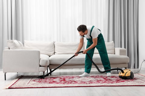 Clean living room carpet