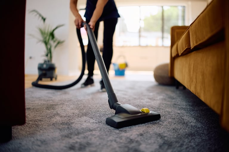 Family in clean home